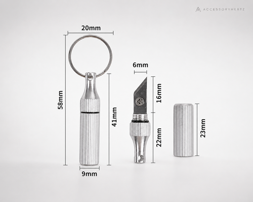 کاتر جاکلیدی قلمی استیل ضدزنگ EDC مدل Mini Precision Knife با تیغه قابل تعویض
