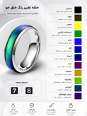 حلقه تغییر رنگ احساسات (Mood Ring) | تغییر رنگ با دمای بدن | استیل | سایز 7 و 8