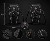 کیف دوشی تابوتی گاتیک مدل Dark Ritual | چاپ دوطرفه | چرم مصنوعی | 35×23 سانتیمتر