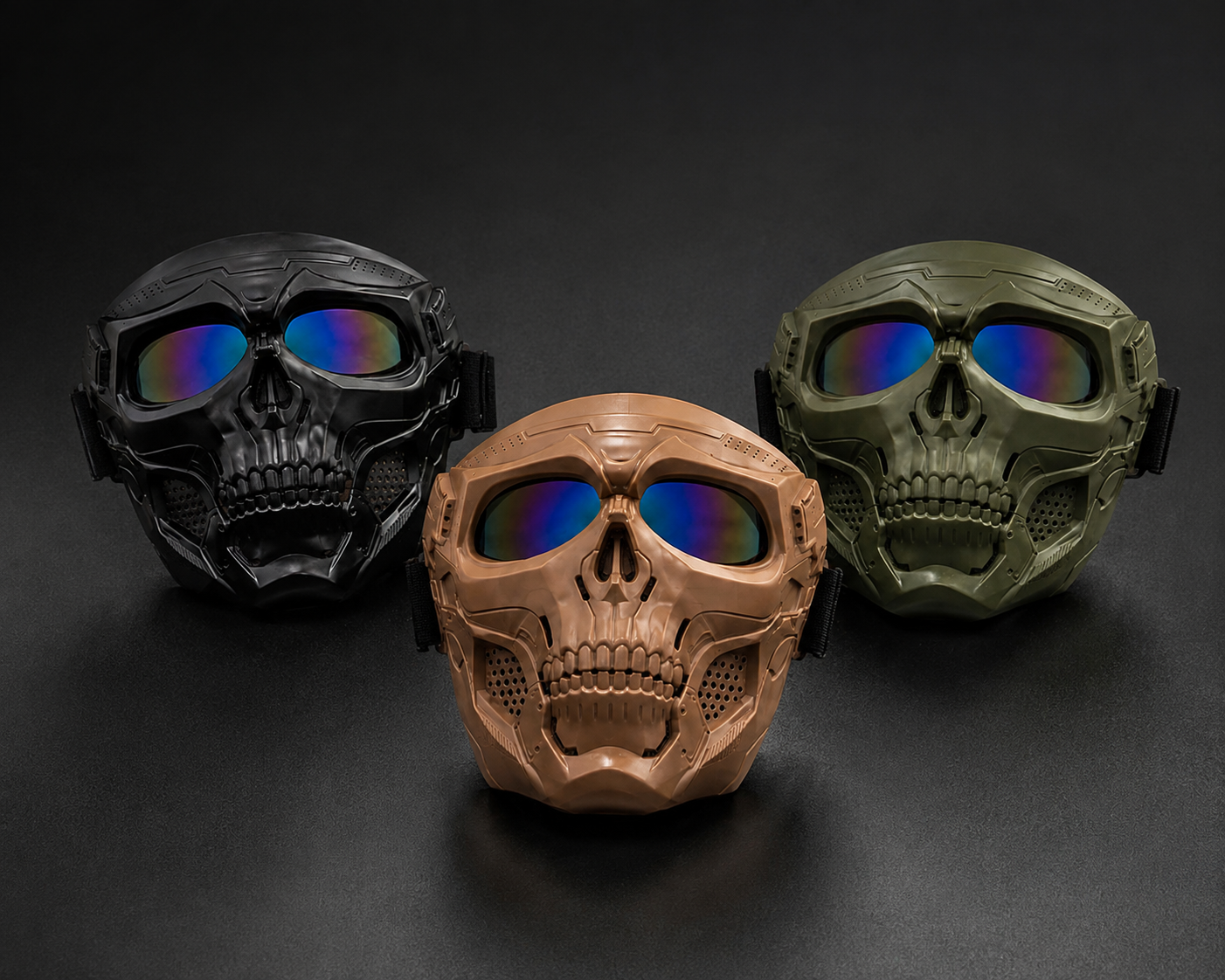 ماسک و عینک اسکلت تاکتیکال مدل Skull | ماسک نظامی، موتورسواری مدل گوست