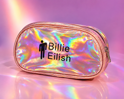 کیف لوازم آرایش هولوگرامی طرح Billie Eilish بیلی آیلیش