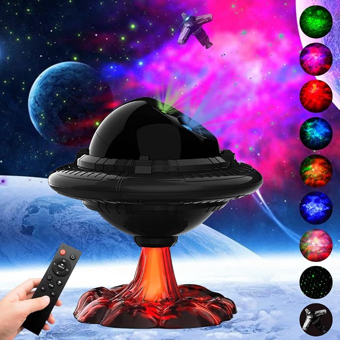 پروژکتور کهکشانی UFO مدل Starry Sky با افکت ستاره و ریموت اصل