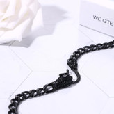 گردنبند چوکر طرح مار نگیندار زنجیری مشکی