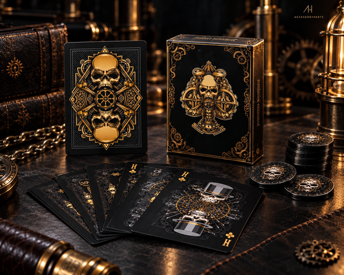کارت بازی Bicycle Steampunk Bandits مشکی طرح استیمپانک